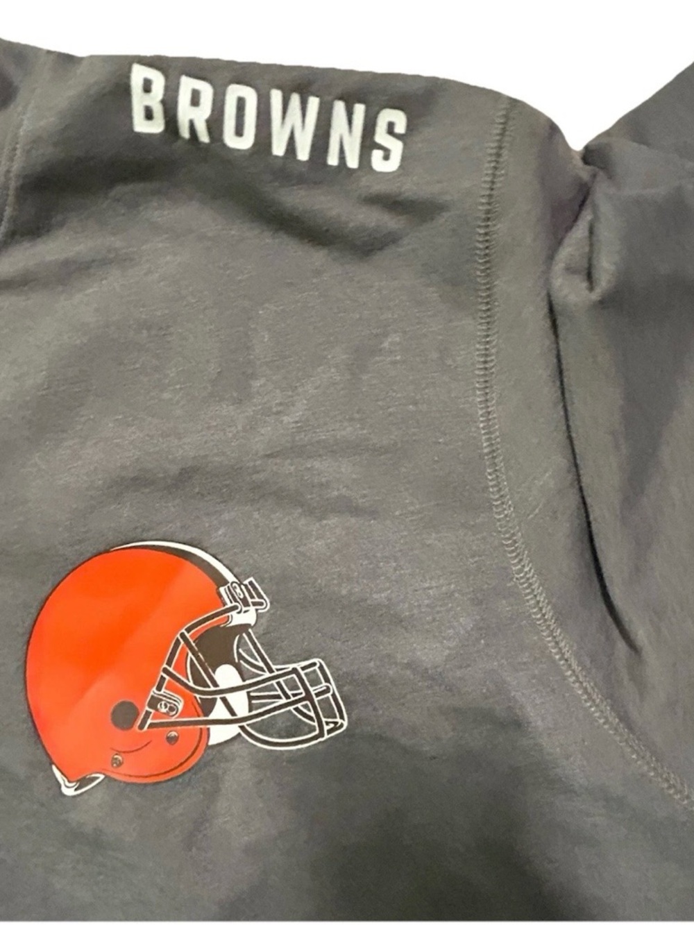 Men’s ‘47 Cleveland Browns Grey 1/4 Zip Pull Over Size XXL - Picture 2 of 3